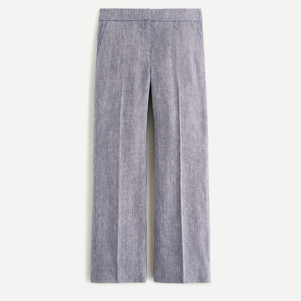 NWT J.Crew Italian Cotton Herringbone Hayden Kick-out Cropped Pants